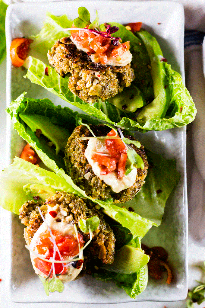 Roasted Cauliflower and Quinoa Burgers