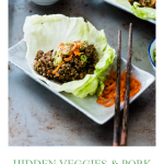 san choy bow served in a lettuce leaf