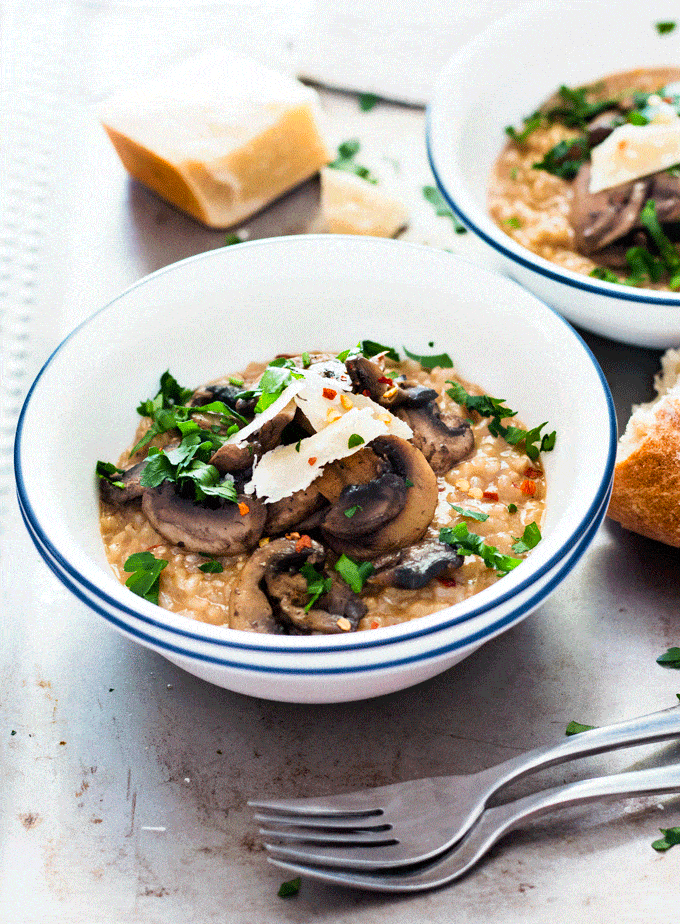 Baked Brown Rice Risotto