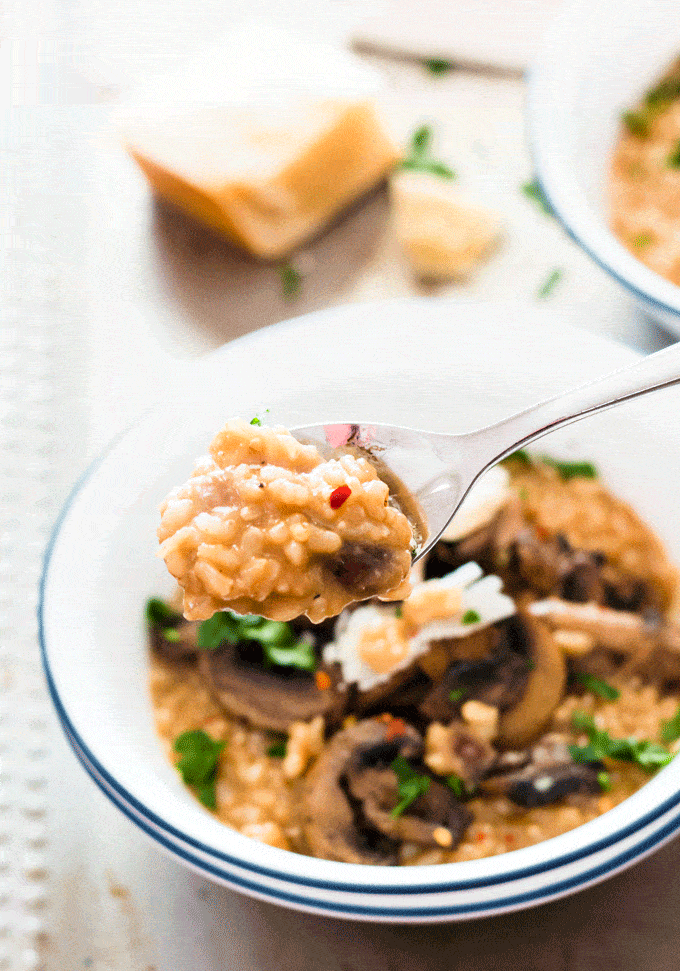 Baked Brown Rice Risotto