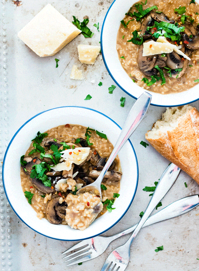 Baked Brown Rice Risotto