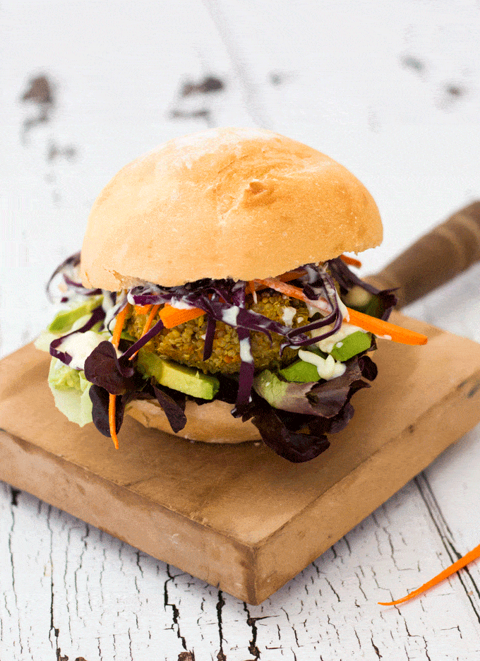 Vegan Roasted Cauliflower and Quinoa Burgers as part of a flexitarian diet