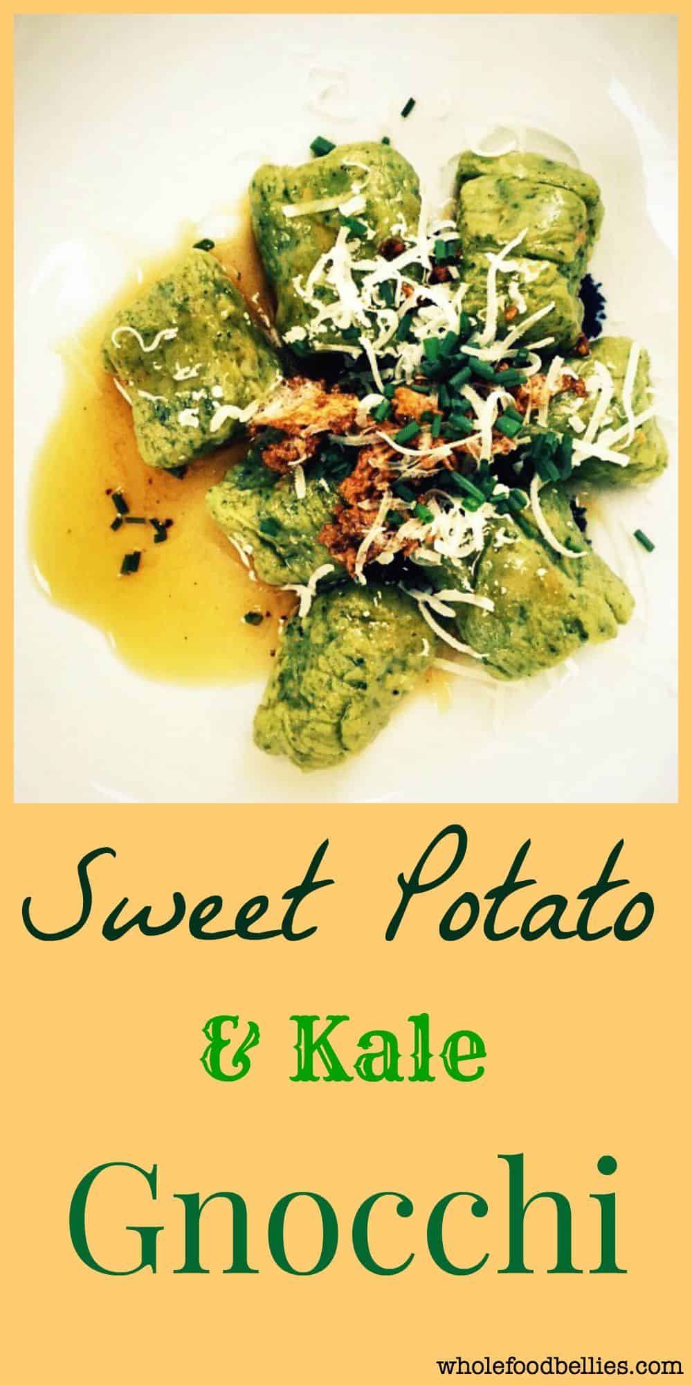 Kale and Sweet Potato Gnocchi with Simple Browned Butter Sauce Whole