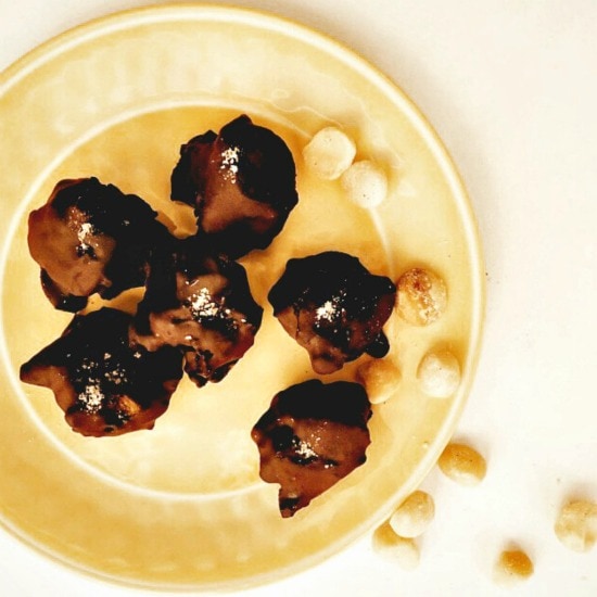 Salted Caramel Macadamia Nut Clusters