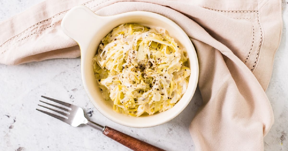 Creamed Leeks with Crème Fraîche