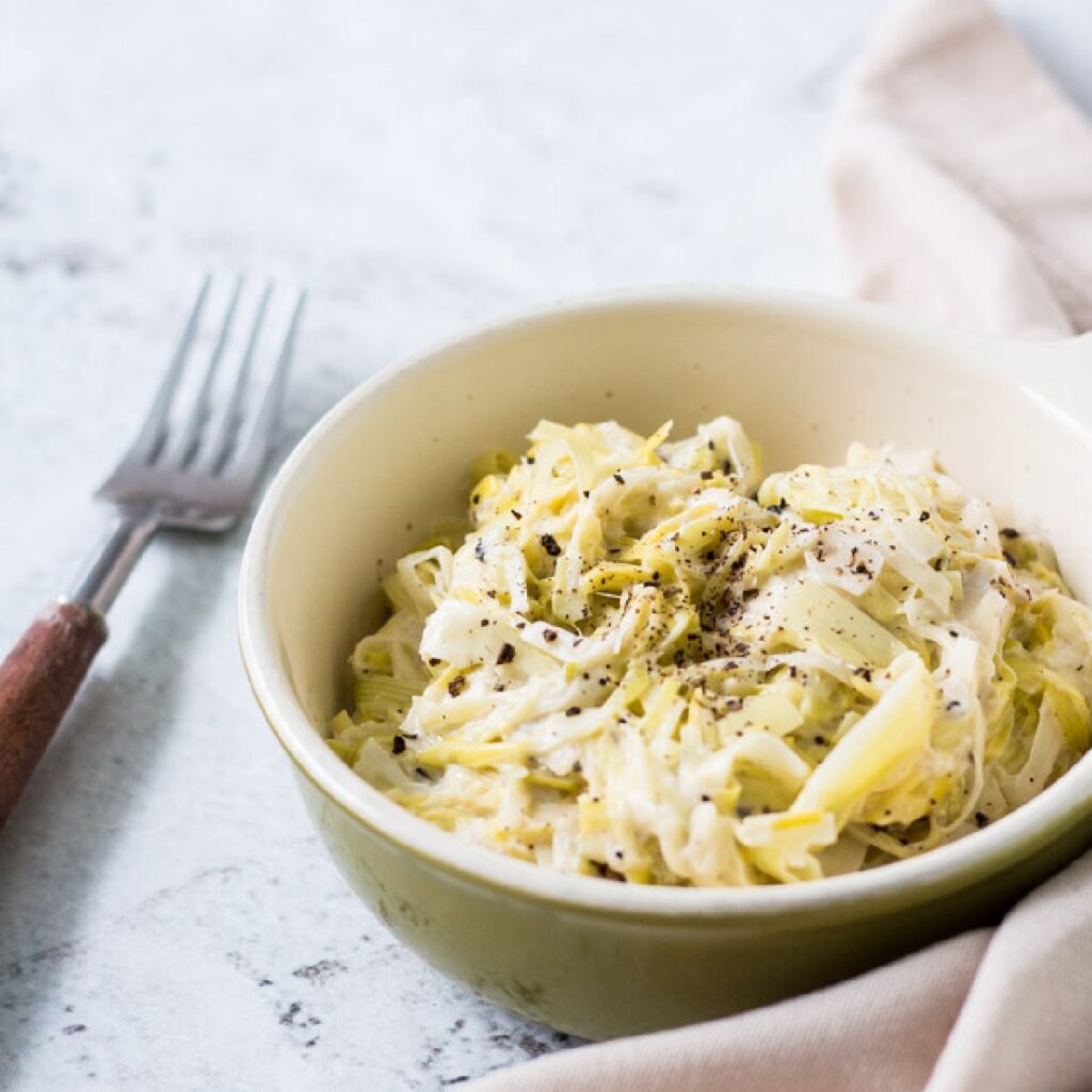 Creamed Leeks with Crème Fraîche Whole Food Bellies