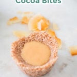 Homemade cocoa and coconut butter bites