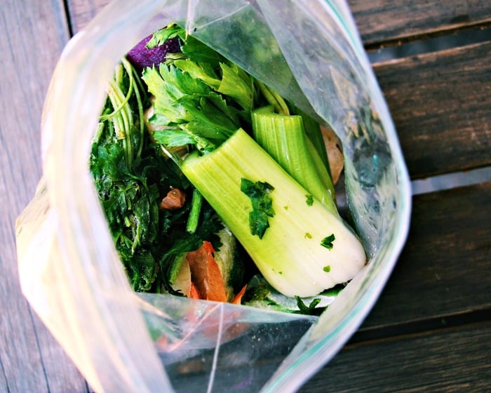 Big bag of frozen veggie scraps!