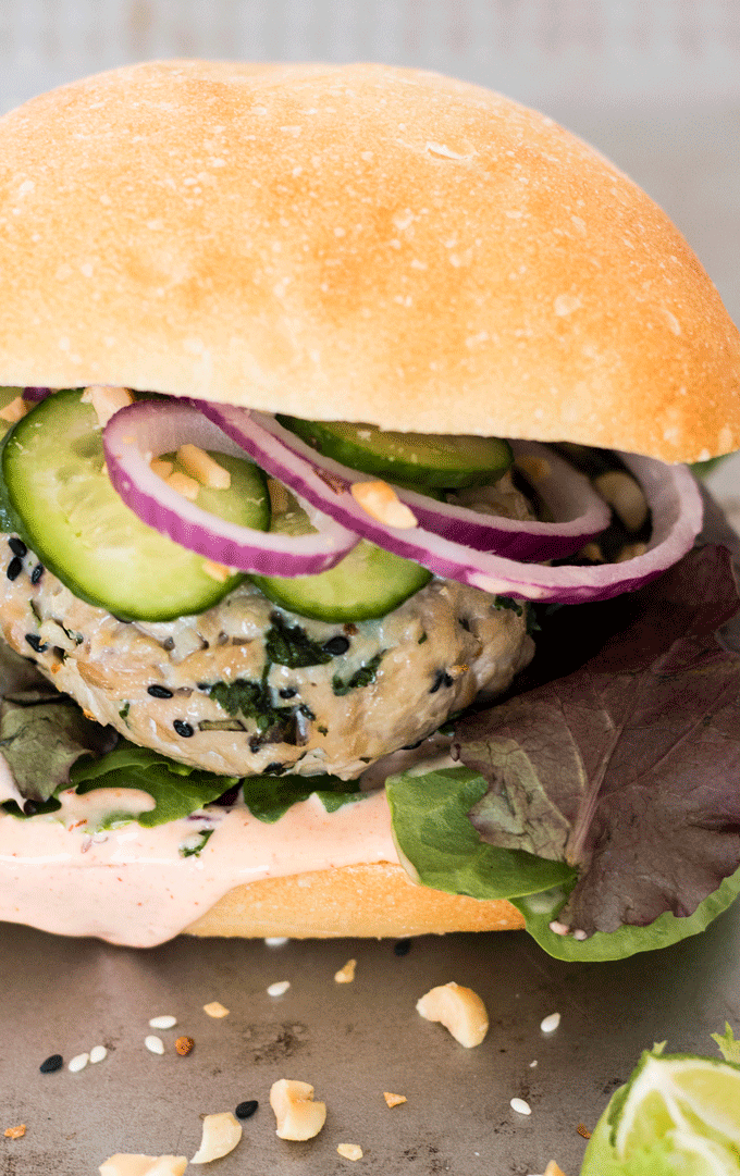 Thai Fusion Ahi Tuna Burgers