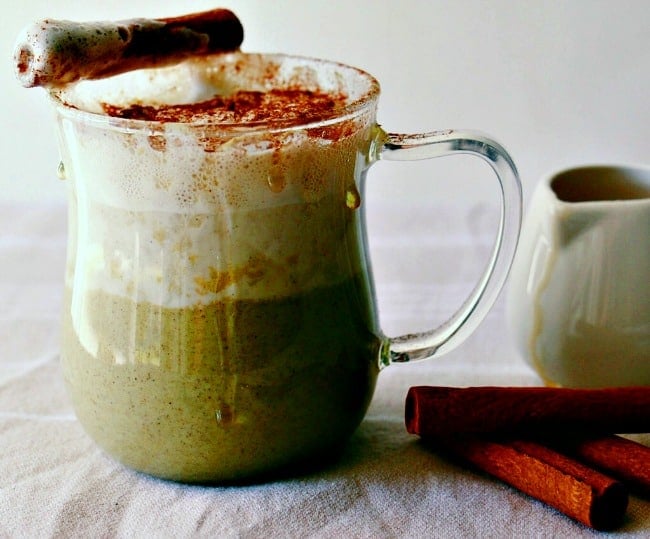 Homemade Chai Green Tea Spiced Latte