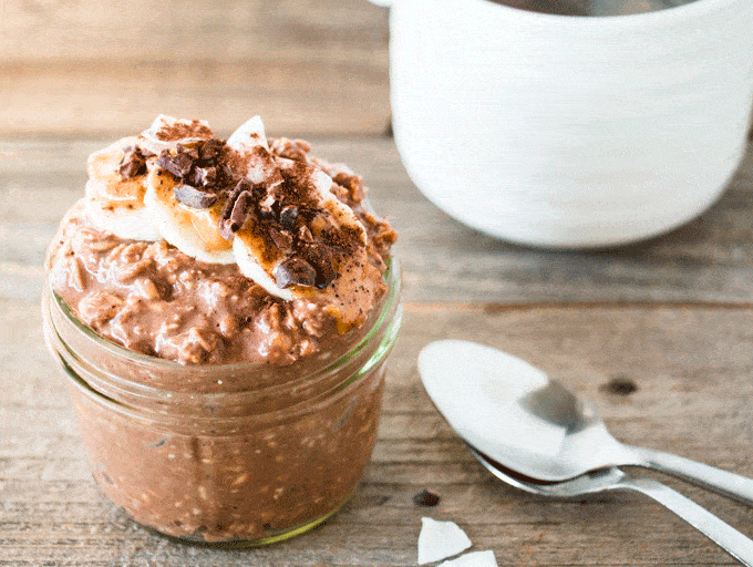 Chocolate Peanut Butter Overnight Oats (Vegan) - Whole Food Bellies