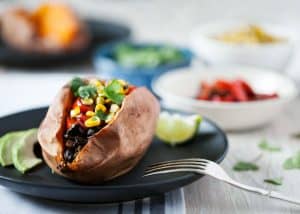 Meal plan. Mexican Inspired Stuffed Sweet Potatoes
