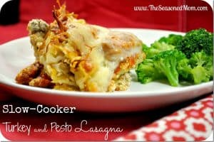 Meal plan. Slow Cooker Turkey and Pesto Lasagna