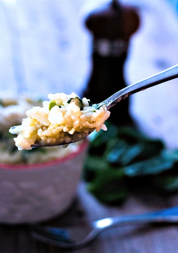 Edamame and Spinach Risotto