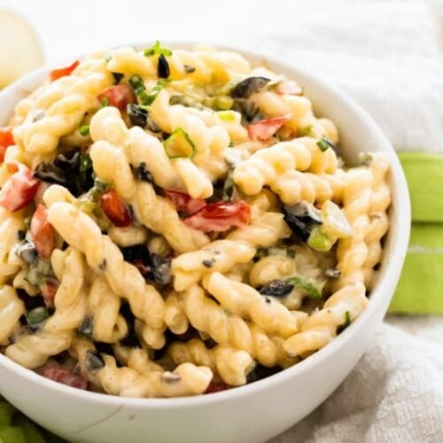 Lightened Up Creamy Pasta Salad