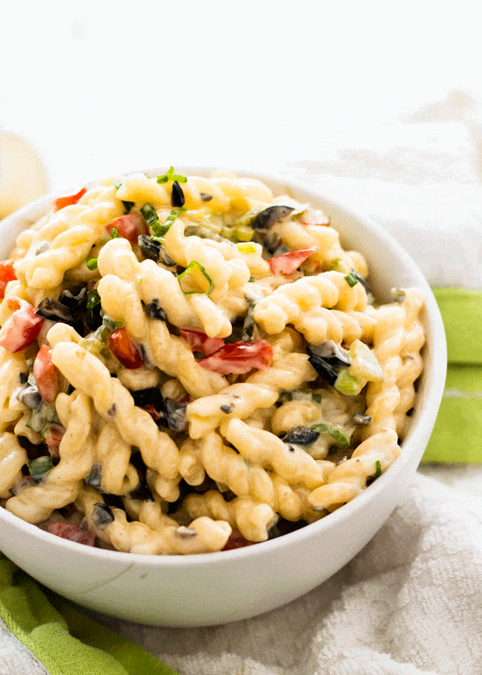 Lightened Up Summer Creamy Pasta Salad