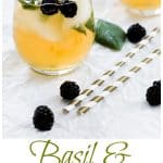 Basil and Blackberry Iced Green Tea. Naturally sweetened and simply delicious on a hot day