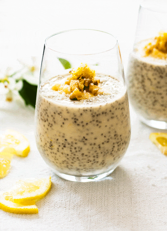 Zesty Lemon and Vanilla Chia Pudding