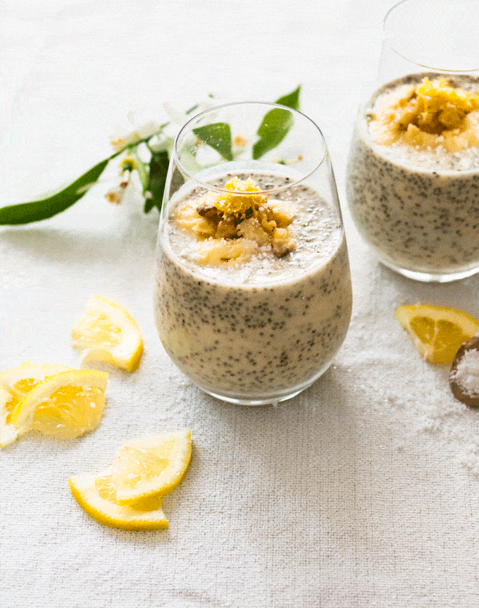 Zesty Lemon and Vanilla Chia Pudding