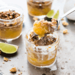 Loquat Crumble in Mini Mason Jars