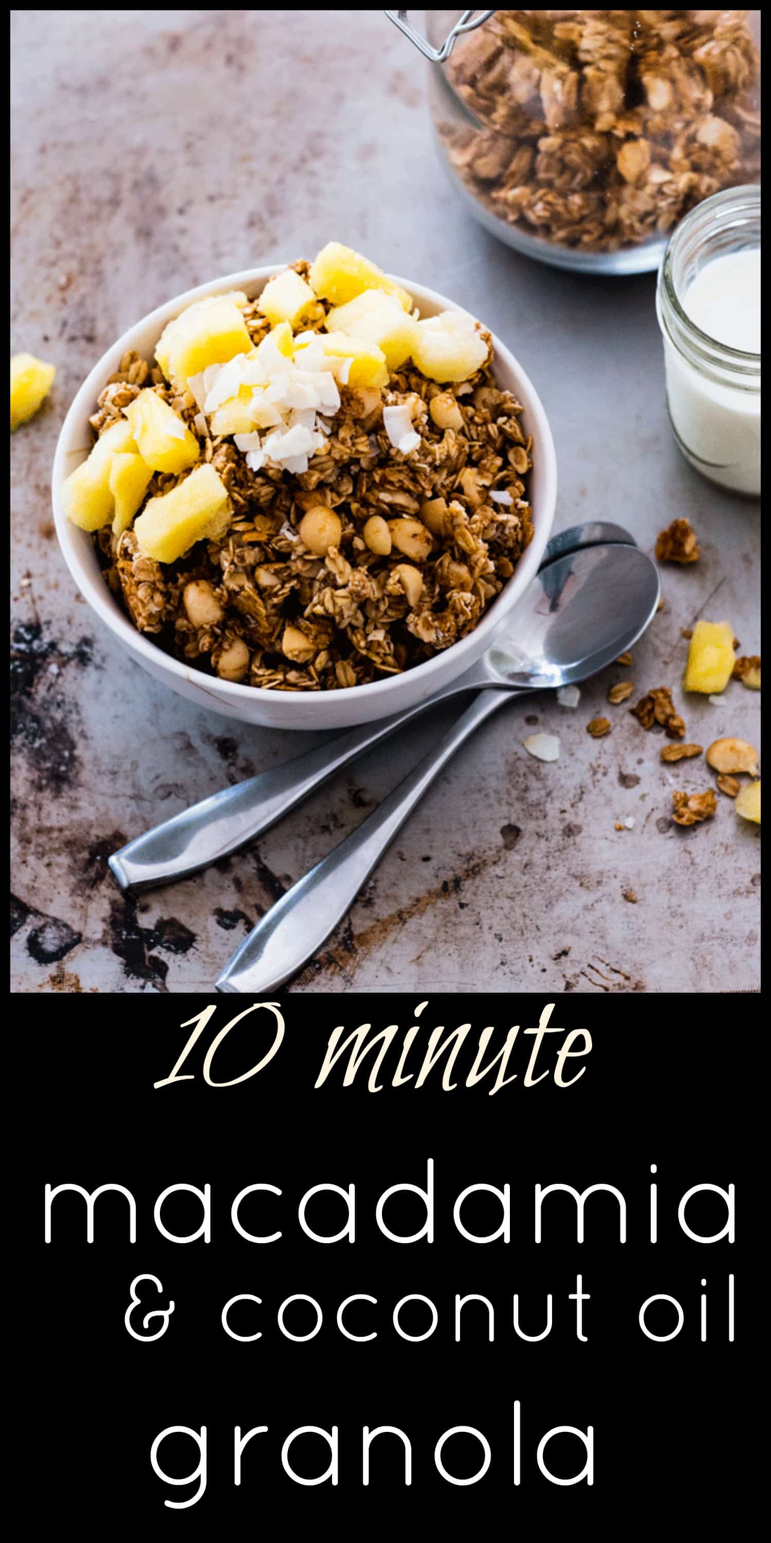 Super Easy Homemade Granola with Macadamia and Coconut Oil