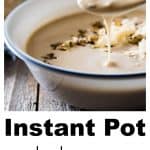 Creamy Instant Pot Potato Soup with Cheddar and Leeks
