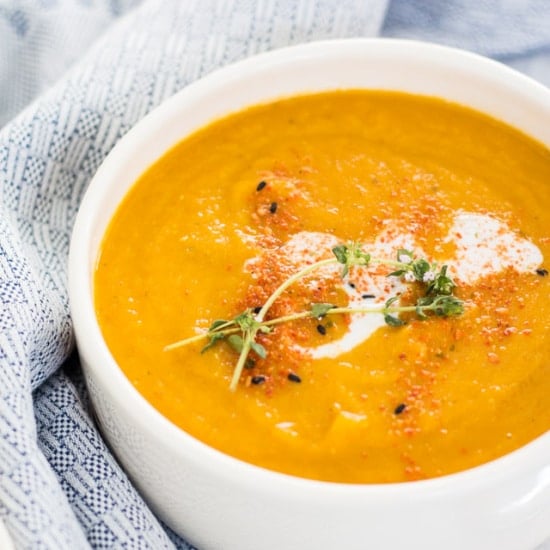 Glowing Pumpkin and Carrot Soup - Whole Food Bellies