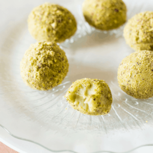 White Chocolate Pistachio Truffles