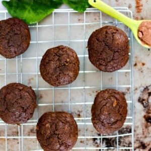 Cacao spinach muffins