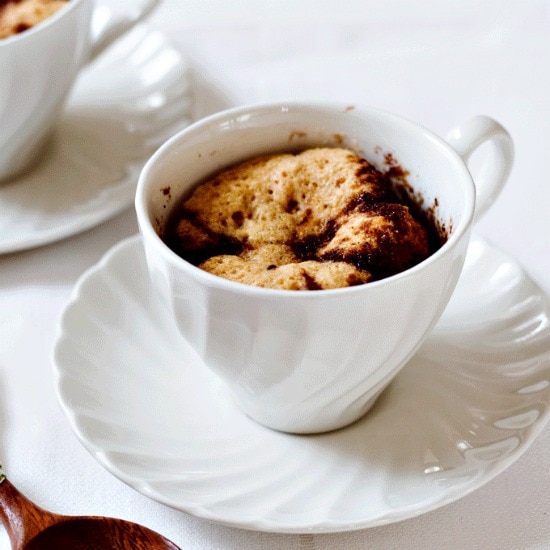 Coconut Flour Mug Cake with Cinnamon Streusel