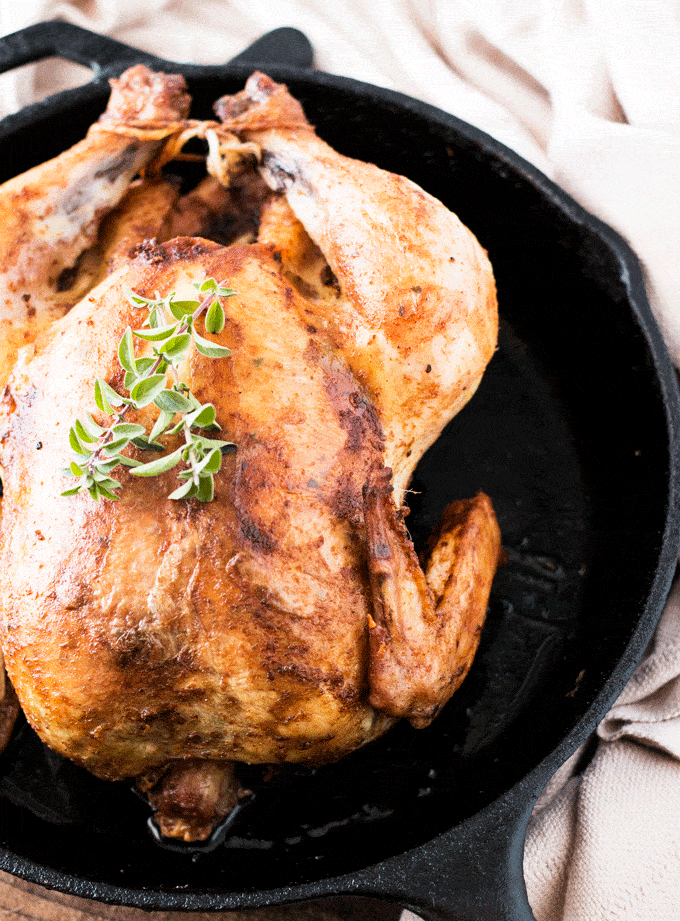 Homemade Rotisserie Style Chicken in the Oven