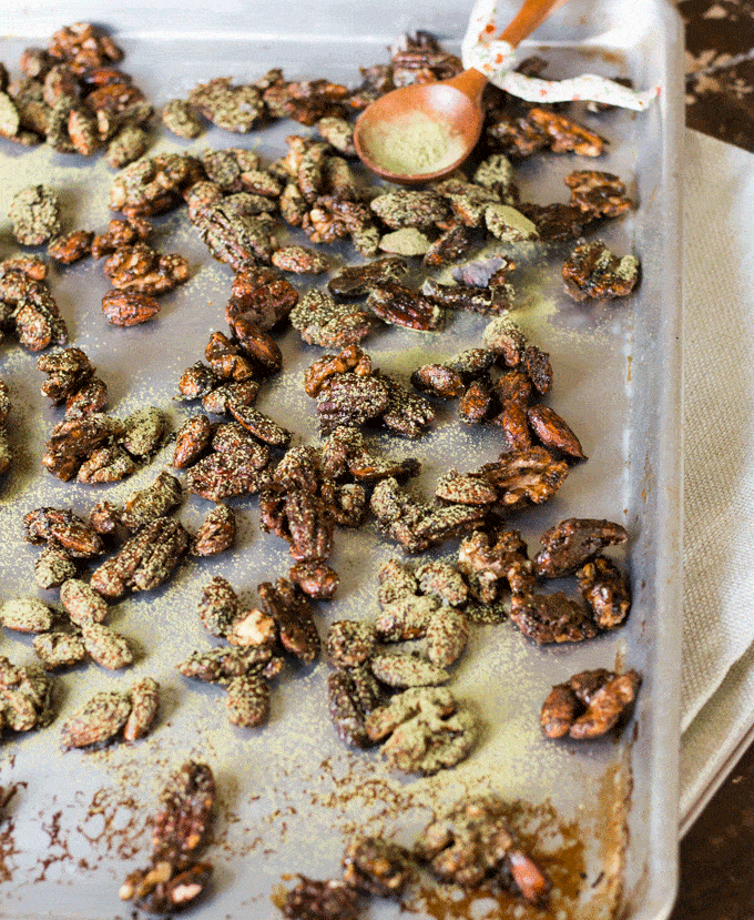 Green Tea Seasoned Candied Nuts