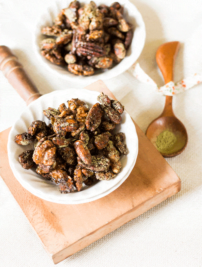 Green Tea Seasoned Candied Nuts