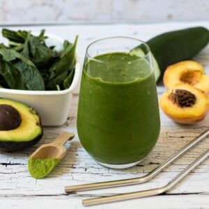 Peaches and Green Power Smoothie