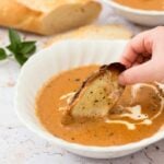 Creamy Roasted Heirloom Tomato Soup