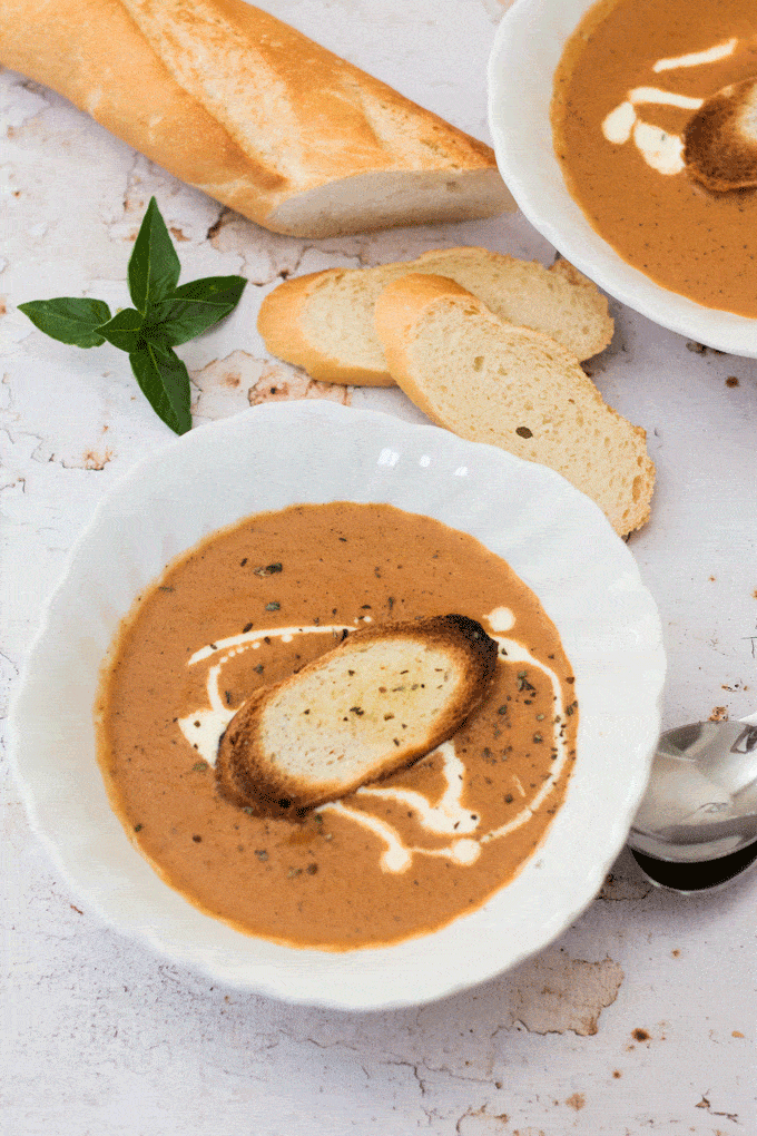 Creamy Roasted Heirloom Tomato Soup
