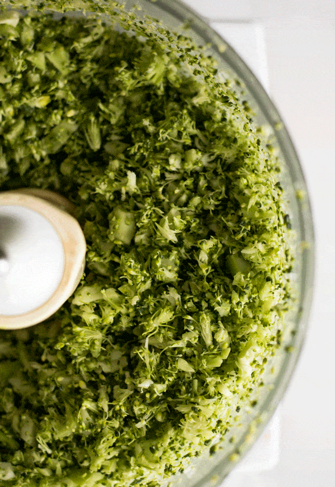 broccoli rice in a food processor