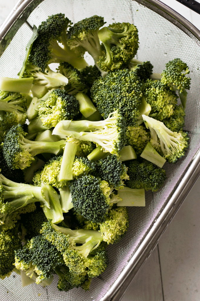 Similar sized broccoli florets for making broccoli rice