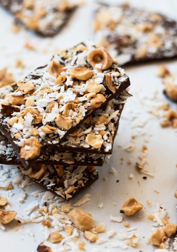 Homemade Hazelnut and Dark Chocolate Bark Thins - Whole Food Bellies