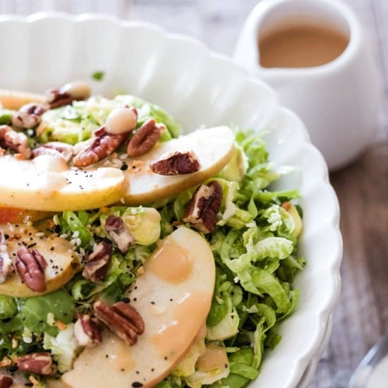 Miso Brussels Sprout and Apple Salad