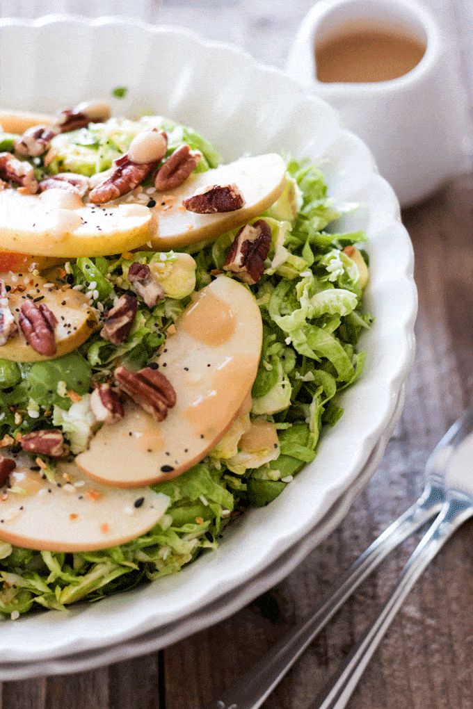 Miso Brussels Sprouts and Apple Salad