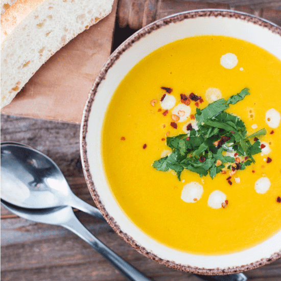 Pressure Cooker Carrot Ginger and Turmeric Soup