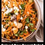 Spiced Raw Carrot Salad with Pistachios