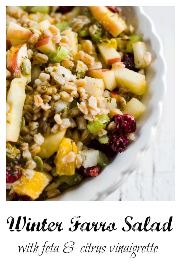 winter Farro Salad with Feta and Citrus Vinaigrette