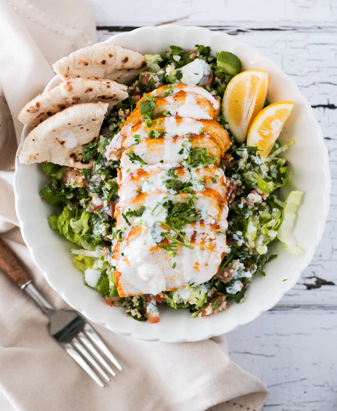 chicken shawarma salad