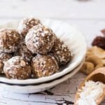 back to school snacks: Easy No Bake Cashew Coconut Date Balls