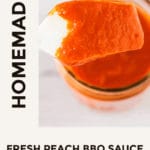 Fresh peach bbq sauce