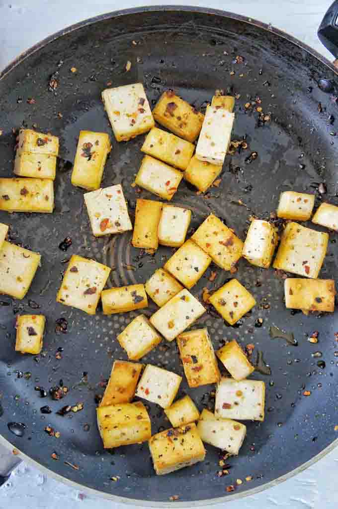 Tofu used for Fried Noodle Salad