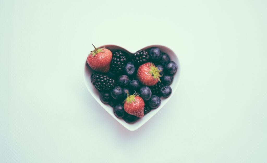 berries in a bowl for heart health month
