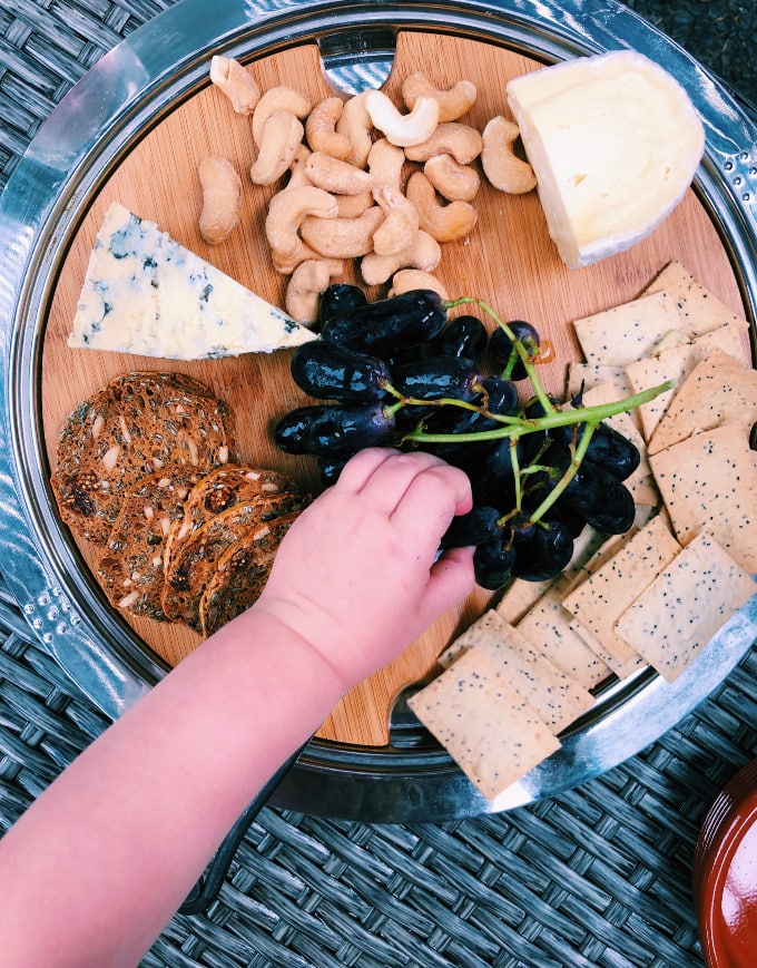 Foodie travel with kids: cheese plate in Tasmania